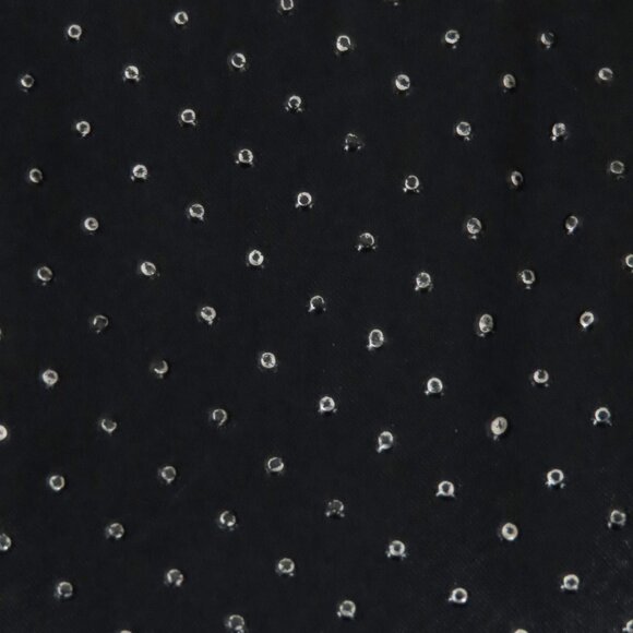 Vintage 80s Black Metallic Full Bubble Skirt Polka Dot Prom Party Dress S M - Picture 13 of 16